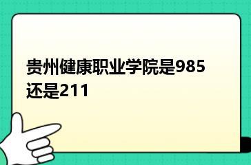 贵州健康职业学院是985还是211？