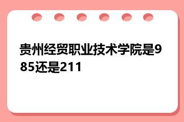 贵州经贸职业技术学院是985还是211？