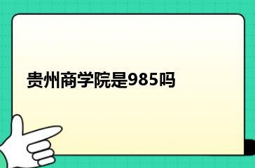 贵州商学院是985吗？