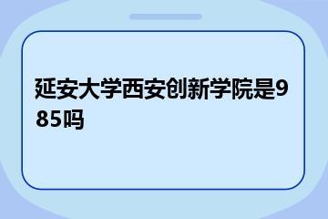 延安大学西安创新学院是985吗？
