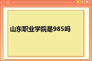 山东职业学院是985吗？