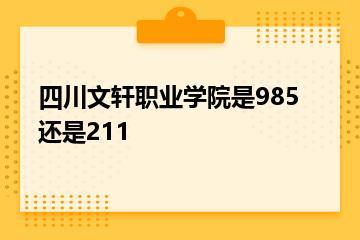 四川文轩职业学院是985还是211？
