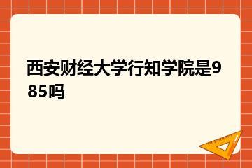 西安财经大学行知学院是985吗？