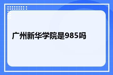 广州新华学院是985吗？