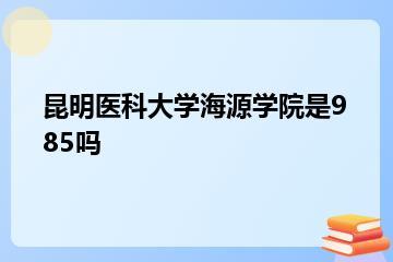 昆明医科大学海源学院是985吗？