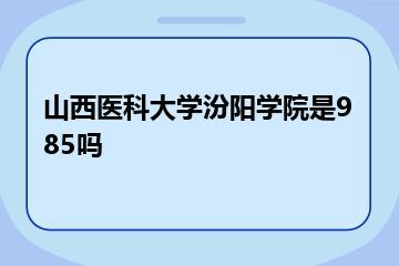 山西医科大学汾阳学院是985吗？
