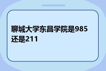 聊城大学东昌学院是985还是211？