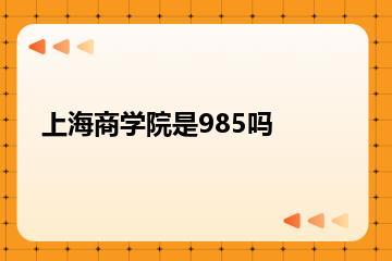 上海商学院是985吗？