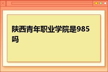 陕西青年职业学院是985吗？