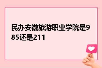 民办安徽旅游职业学院是985还是211？