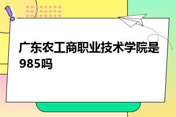 广东农工商职业技术学院是985吗？