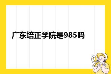 广东培正学院是985吗？
