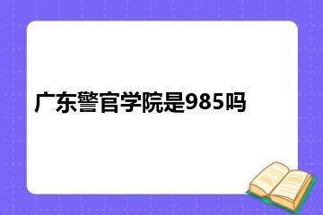 广东警官学院是985吗？