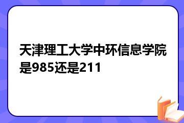天津理工大学中环信息学院是985还是211？