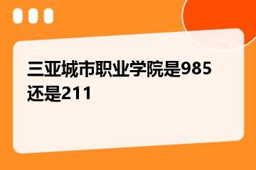 三亚城市职业学院是985还是211？