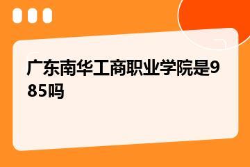 广东南华工商职业学院是985吗？