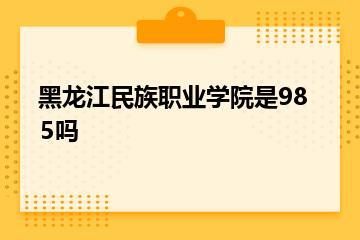 黑龙江民族职业学院是985吗？