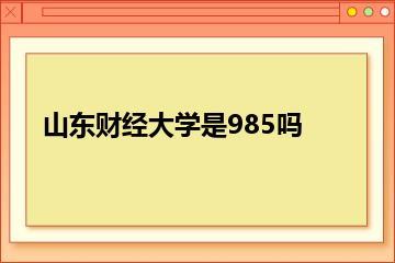 山东财经大学是985吗？