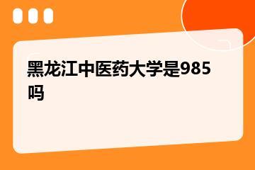 黑龙江中医药大学是985吗？
