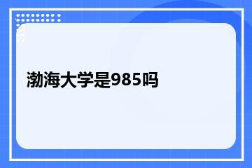 渤海大学是985吗？
