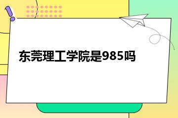 东莞理工学院是985吗？