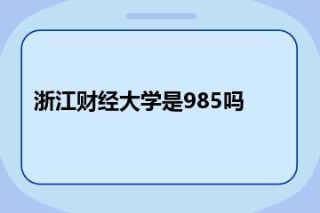 浙江财经大学是985吗？