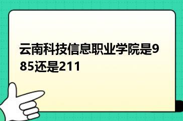 云南科技信息职业学院是985还是211？