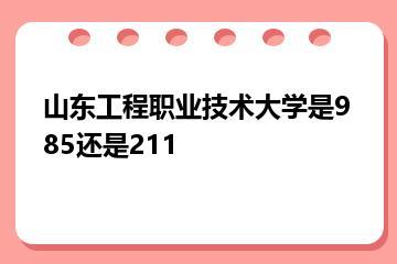 山东工程职业技术大学是985还是211？