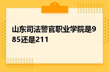 山东司法警官职业学院是985还是211？