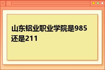 山东铝业职业学院是985还是211？