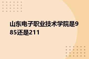 山东电子职业技术学院是985还是211？