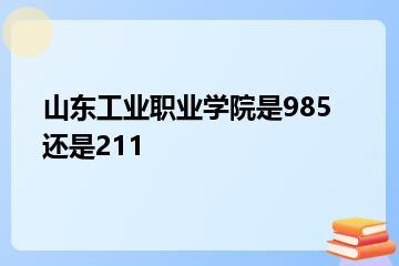 山东工业职业学院是985还是211？