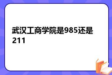 武汉工商学院是985还是211？