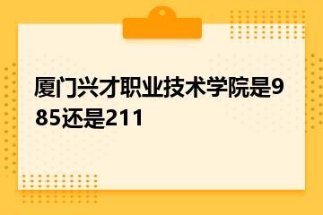 厦门兴才职业技术学院是985还是211？