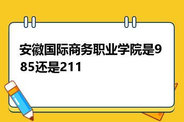 安徽国际商务职业学院是985还是211？