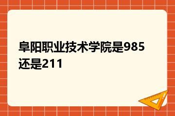 阜阳职业技术学院是985还是211？