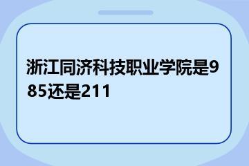 浙江同济科技职业学院是985还是211？
