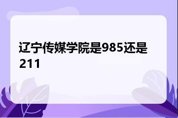 辽宁传媒学院是985还是211？