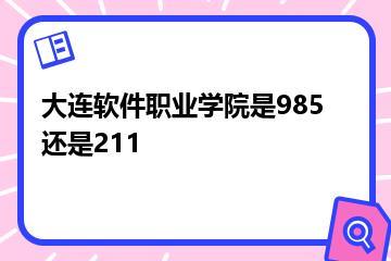 大连软件职业学院是985还是211？