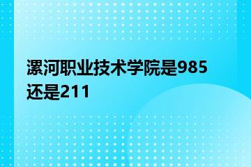 漯河职业技术学院是985还是211？