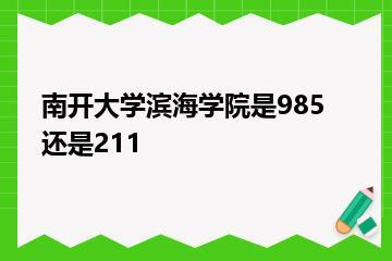南开大学滨海学院是985还是211？