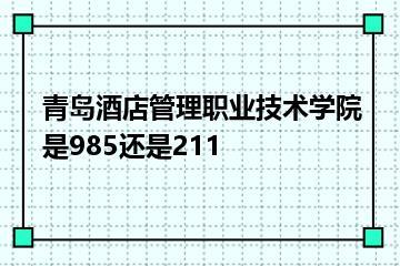 青岛酒店管理职业技术学院是985还是211？