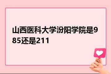 山西医科大学汾阳学院是985还是211？
