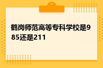 鹤岗师范高等专科学校是985还是211？