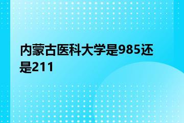 内蒙古医科大学是985还是211？