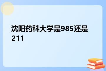 沈阳药科大学是985还是211？