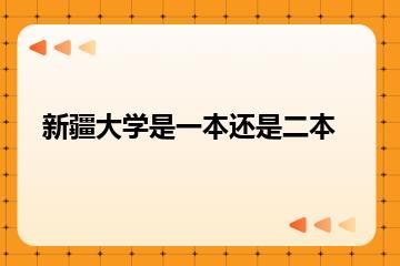 新疆大学是一本还是二本？