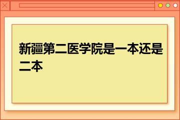 新疆第二医学院是一本还是二本？