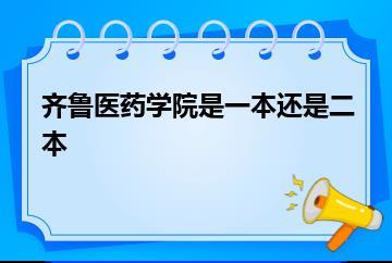 齐鲁医药学院是一本还是二本？