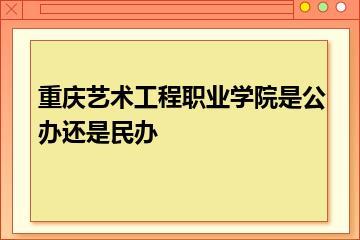 重庆艺术工程职业学院是公办还是民办？